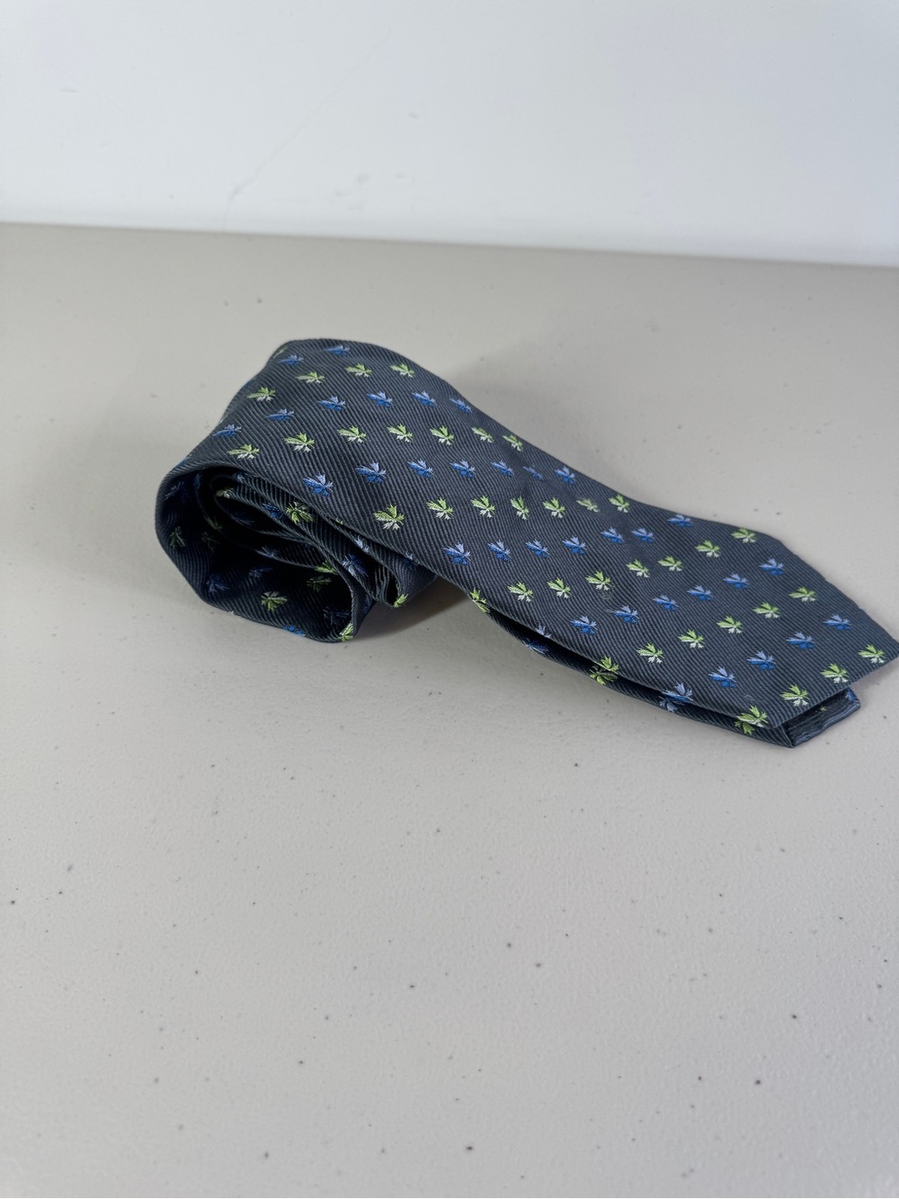 Berend Dewitt 100% Silk Necktie 5 Fingers Leaf Print German Designer Luxury Tie - Picture 2 of 12